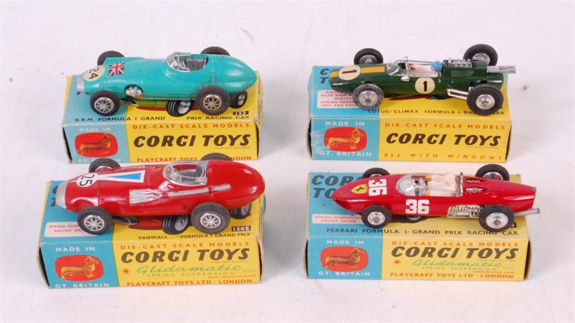 Lot 1622 - Corgi Toys racing group to include; 150S