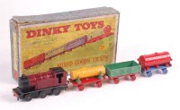 Lot 1983 - Dinky Toys, Pre-war No. 19 mixed goods train...