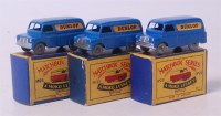 Lot 2344 - 3 Matchbox 1-75 series No.25 Bedford 12 CWT...