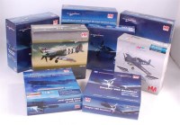 Lot 2556 - 8 Hobbymaster mixed scale diecast aircraft...