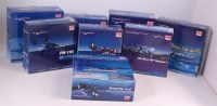 Lot 2564 - 8 Hobbymaster mixed scale diecast aircraft...