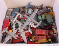 Lot 2570 - 70+ playworn or a/f Corgi, Dinky, Crescent and...
