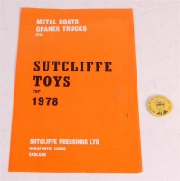 Lot 3106 - Sutcliffe Toys, catalogue for 1978 (scarce),...