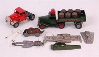 Lot 3120 - Tri-ang Minic, Watneys beer lorry and 6 wooden...