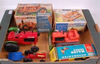 Lot 3129 - Plastic and diecast tractor group to include;...
