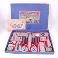 Lot 3140 - Meccano, constructor aeroplane No.2 re-strung...