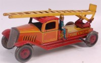 Lot 3149 - Wells of London, tinplate and clockwork fire...