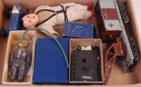 Lot 3157 - Mixed tinplate, plastic and other toys to...