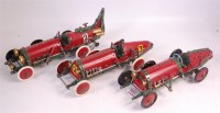 Lot 3176 - 3 Meccano scratch built Brooklands style...
