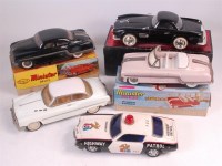 Lot 3178 - 5 assorted tinplate friction and battery...
