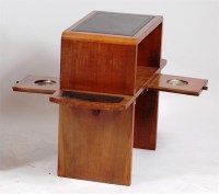 Lot 367 - An Art Deco figured walnut drinks table,...