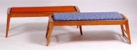 Lot 369 - A 1960s beech two section double windowseat,...