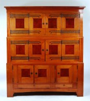 Lot 396 - An Art Nouveau walnut Glasgow School style...