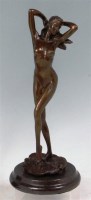 Lot 62 - An Art Deco style bronze figure of a female...