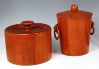 Lot 67 - A Danish 1970s teak biscuit barrel and cover,...