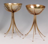 Lot 71 - A pair of Art Deco style gilt metal wine...