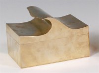 Lot 72 - A polished gilt metal desk-box and cover,...