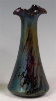 Lot 94 - A Loetz style purple glass iridescent vase,...