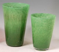 Lot 54 - Two similar 1960s studio glass vases, each...