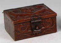 Lot 111 - An Arts & Crafts embossed and hammered copper...