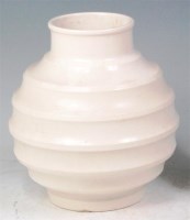 Lot 113 - A Keith Murray white glazed pottery bulbous...