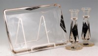 Lot 166 - A 1970s Italian heavy clear and black glass...