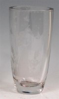 Lot 167 - A 1960s Orrifors heavy clear glass vase, of...