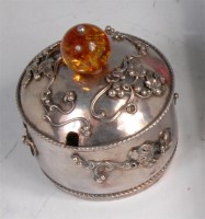 Lot 175 - A Swedish early 20th century silver and amber...