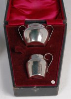 Lot 176 - An Art Nouveau silver two-piece cream jug and...