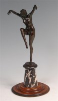 Lot 185 - Hans Keck - An Art Deco bronze figure of a...