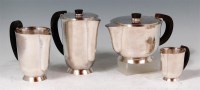Lot 193 - A 1930s Danish silver four piece tea and...