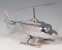 Lot 143 - A contemporary aluminium model of a helicopter,...