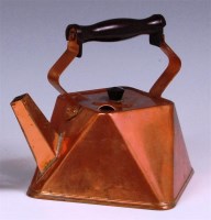 Lot 119 - An Art Deco copper and bakelite range kettle...
