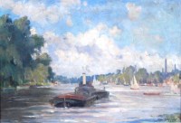Lot 215 - Alfred Hayward (1875-1971) - The River at...