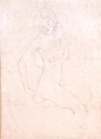 Lot 265 - After Matthew Smith - Female nude, pencil,...