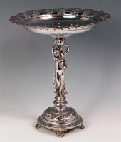 Lot 161 - A large WMF Art Nouveau silver plated pedestal...