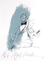 Lot 322 - Ralph Steadman (b.1936) - Smoking man in...