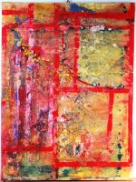 Lot 323 - Modern abstract school - Acrylic, oil and...