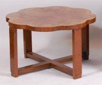 Lot 347 - An Art Deco figured walnut and crossbanded low...