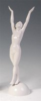 Lot 88 - An Art Deco white enamel figure of a full...