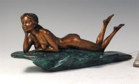 Lot 91 - An Art Deco style bronze figure of a female...
