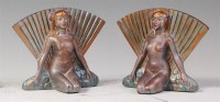 Lot 94 - A pair of Art Deco style cast and silvered...