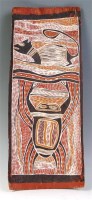 Lot 27 - An Australian Aborigine tribal painting, with...