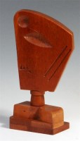 Lot 71 - A Picasso style light oak flat sided bust,...