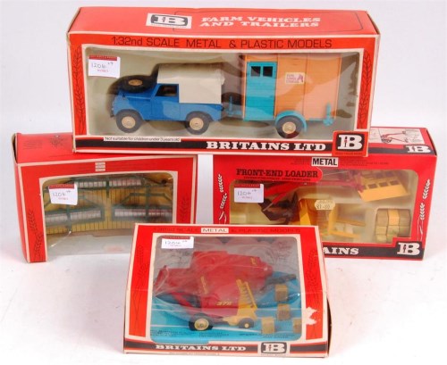 Lot 1204 - Britains farm vehicles and implements group to...