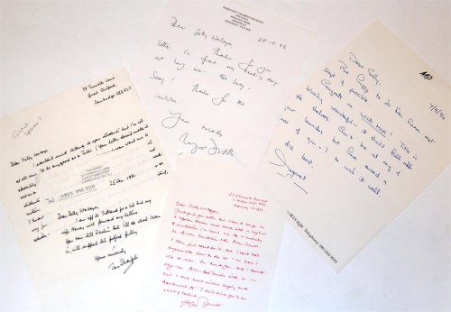 Lot 6 - Signed mss letters from Tom SHARPE (2),...