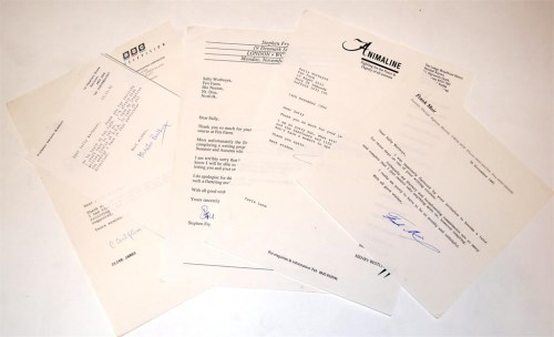 Lot 2 - Signed typescript letters from Frank MUIR,...