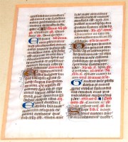 Lot 58 - Leaf from a 14th century French breviary,...