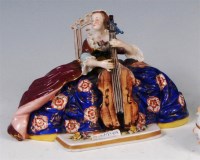 Lot 73 - A continental porcelain figure of a lone...