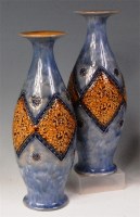 Lot 86 - A pair of Doulton Lambeth stoneware vases,...